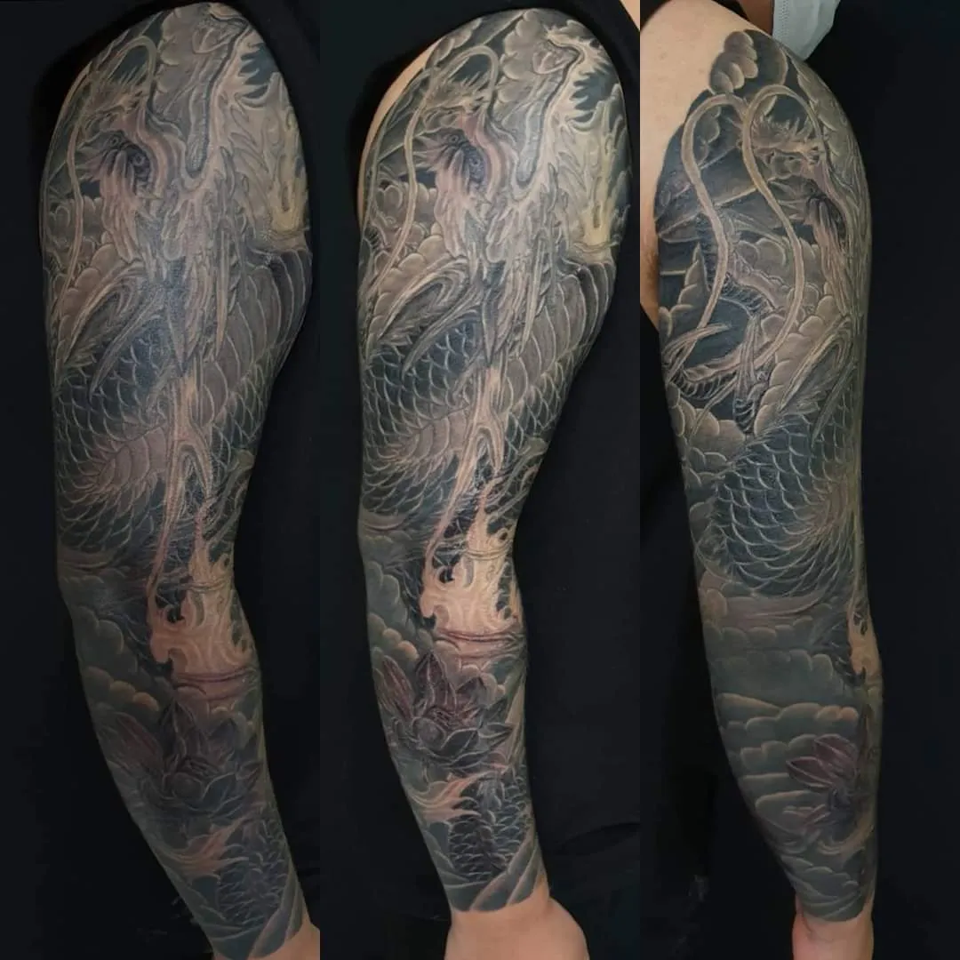 목포타투 TS타투 용긴팔타투 용도안 - 1