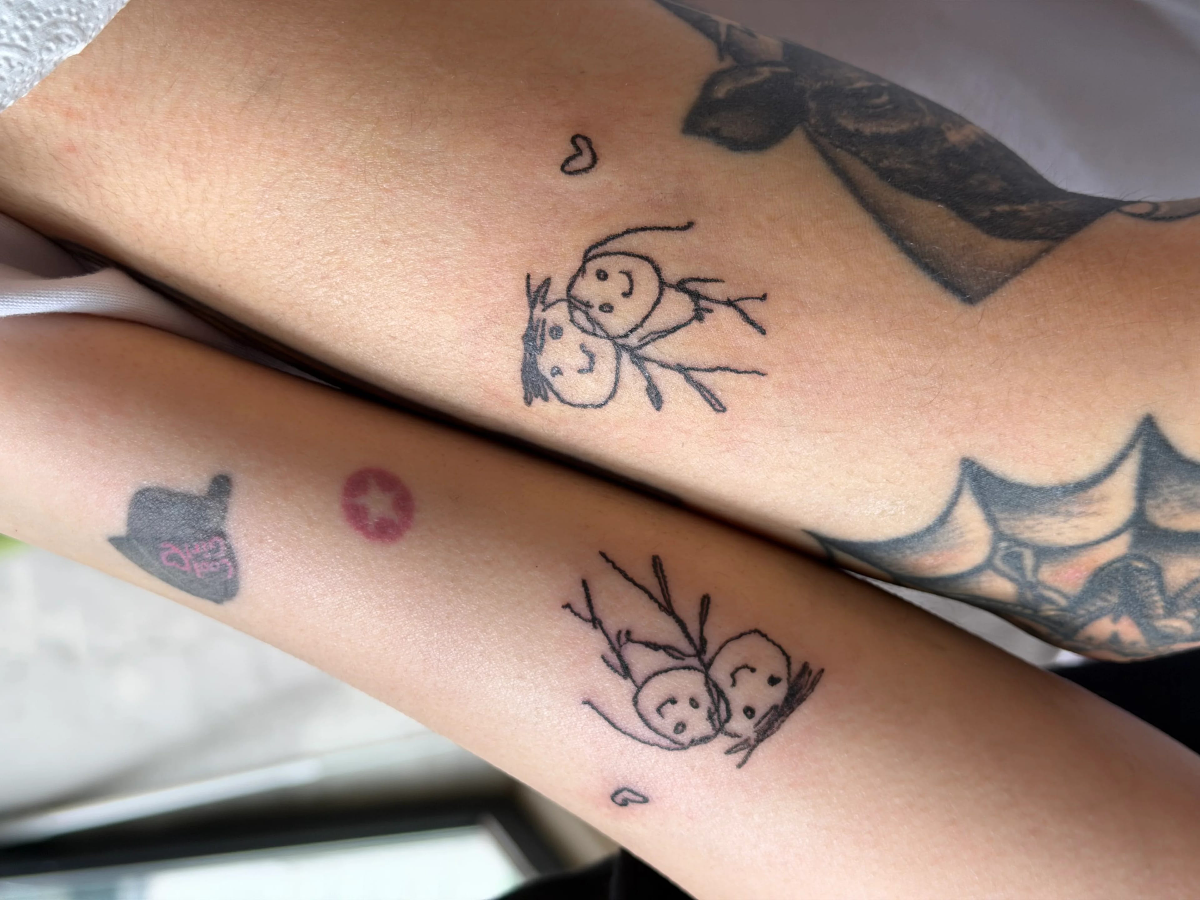 낙서타투,그림타투,커플타투