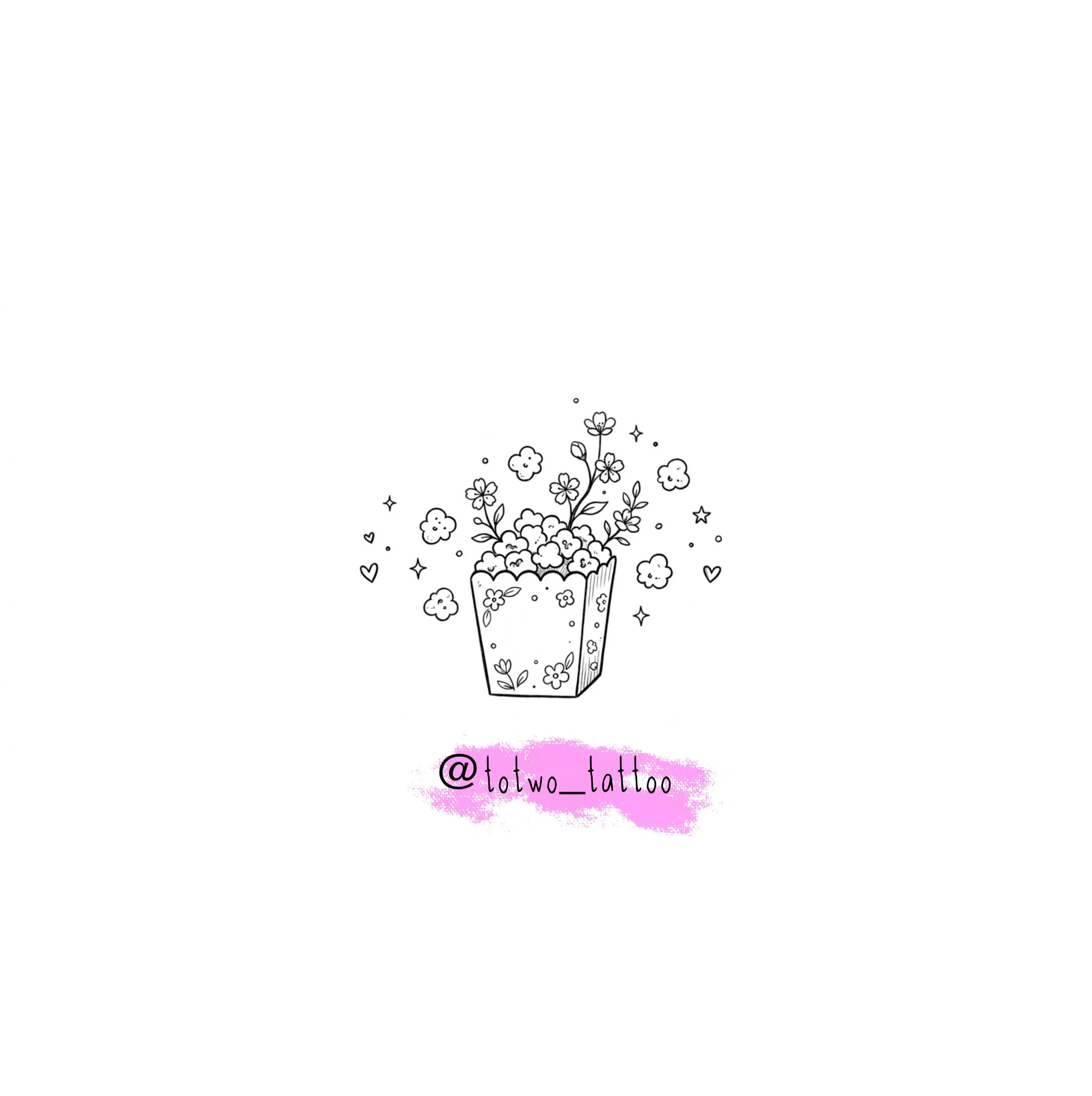 벚꽃타투,팝콘타투