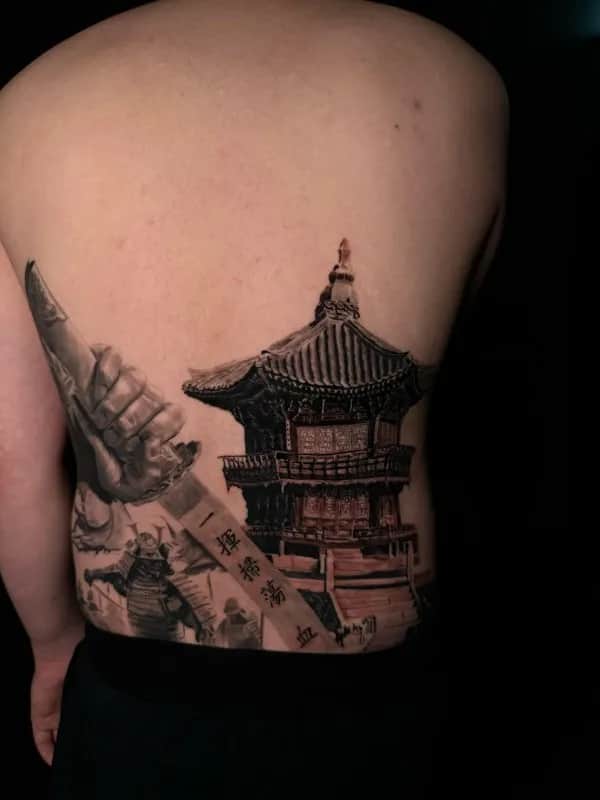 한옥타투 한국풍타투