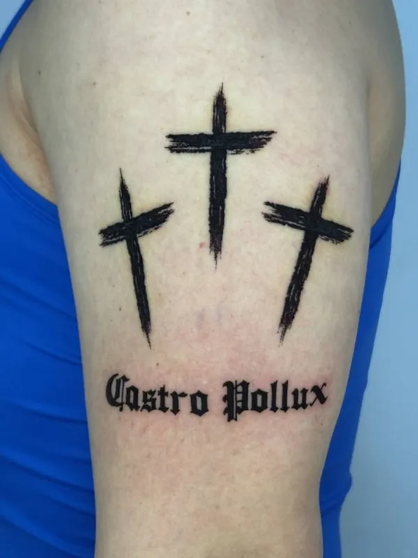 십자가타투 레터링