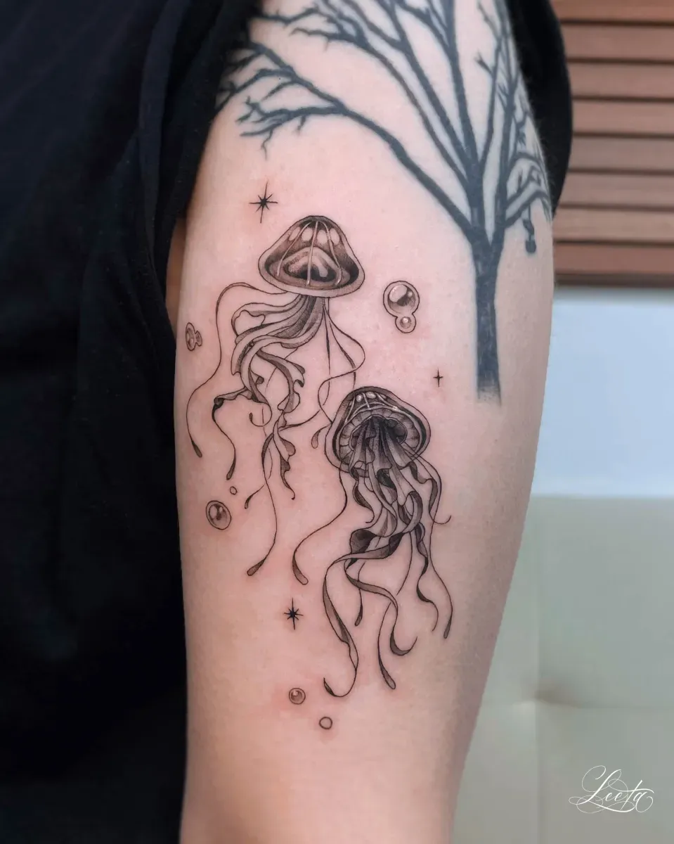해파리 타투 Jelly fish tattoo