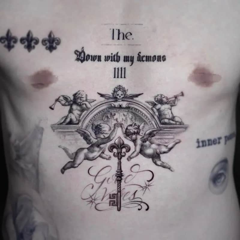 아기천사 키 릴리 타투