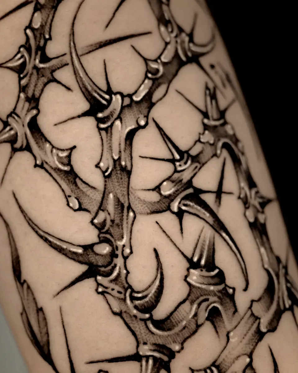 가시 타투 블랙워크 - 1