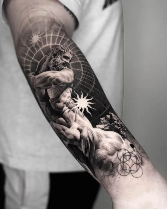 ⚡️기하학 배경 조각상⚡️