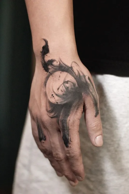 커버업타투, 붓터치타투, 수묵화타투, 손타투, 오리엔탈타투, 추상타투 - 1