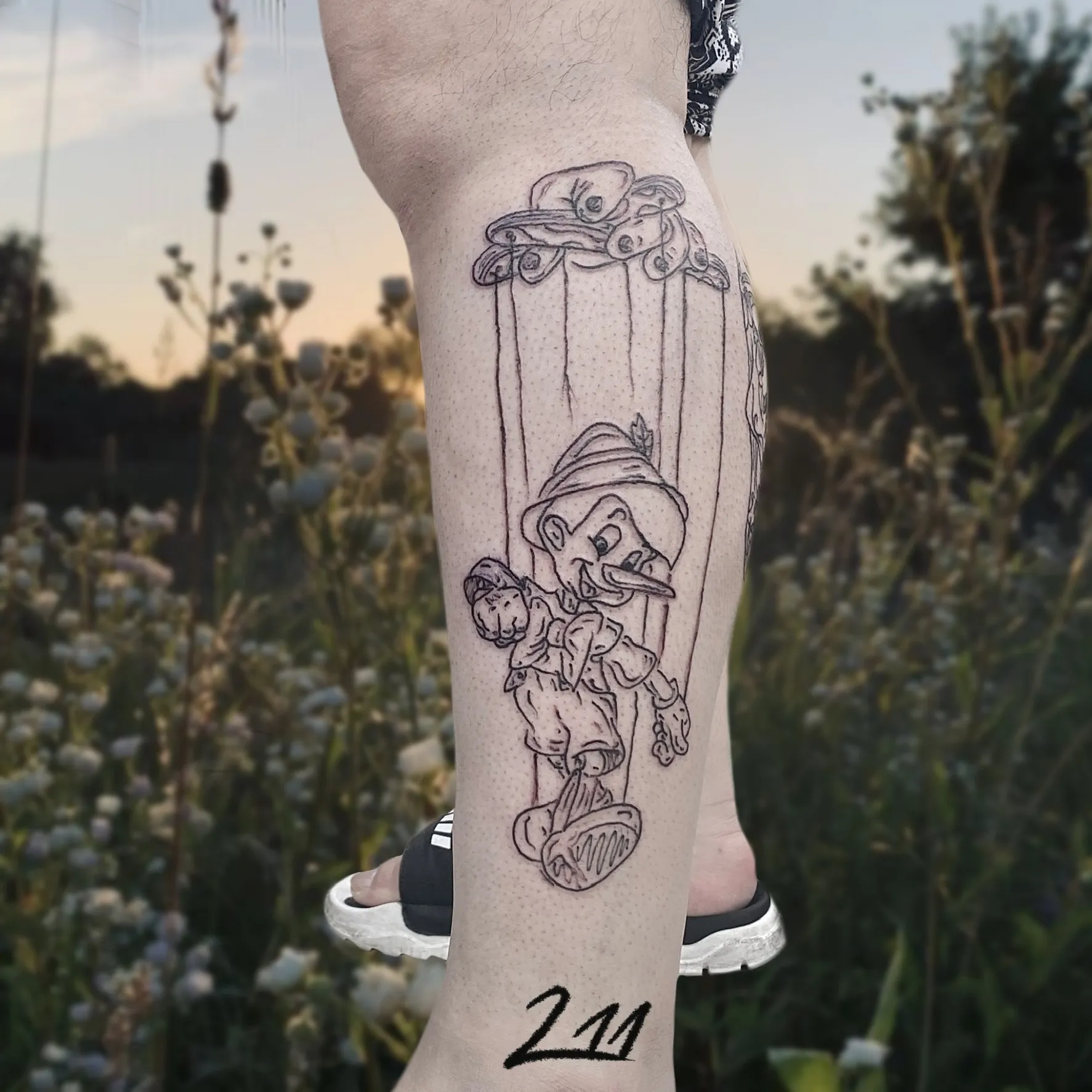 피노키오 드로잉 타투 - 1