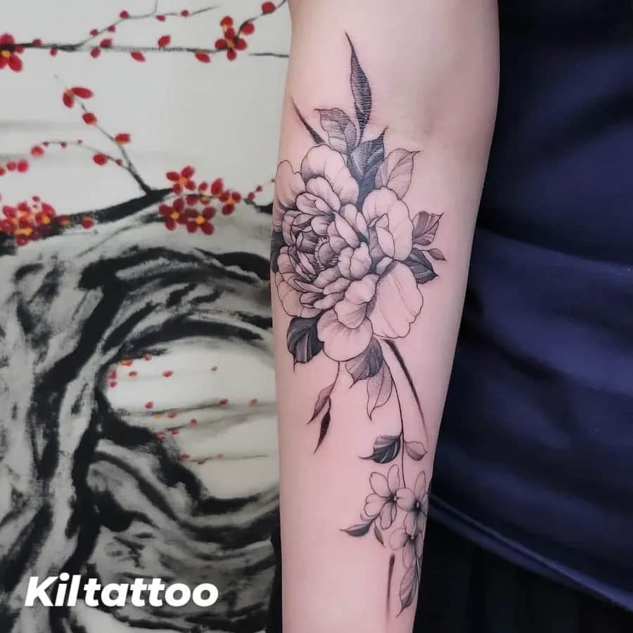 꽃타투+라인워크