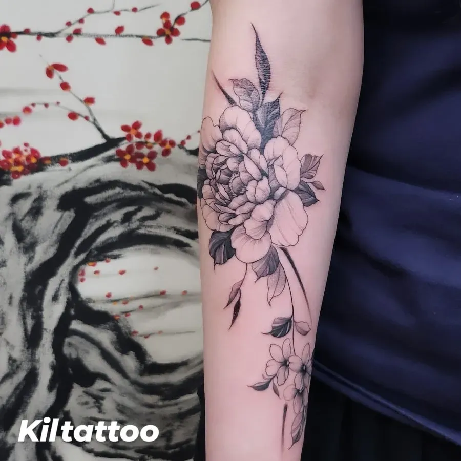 꽃타투+라인워크