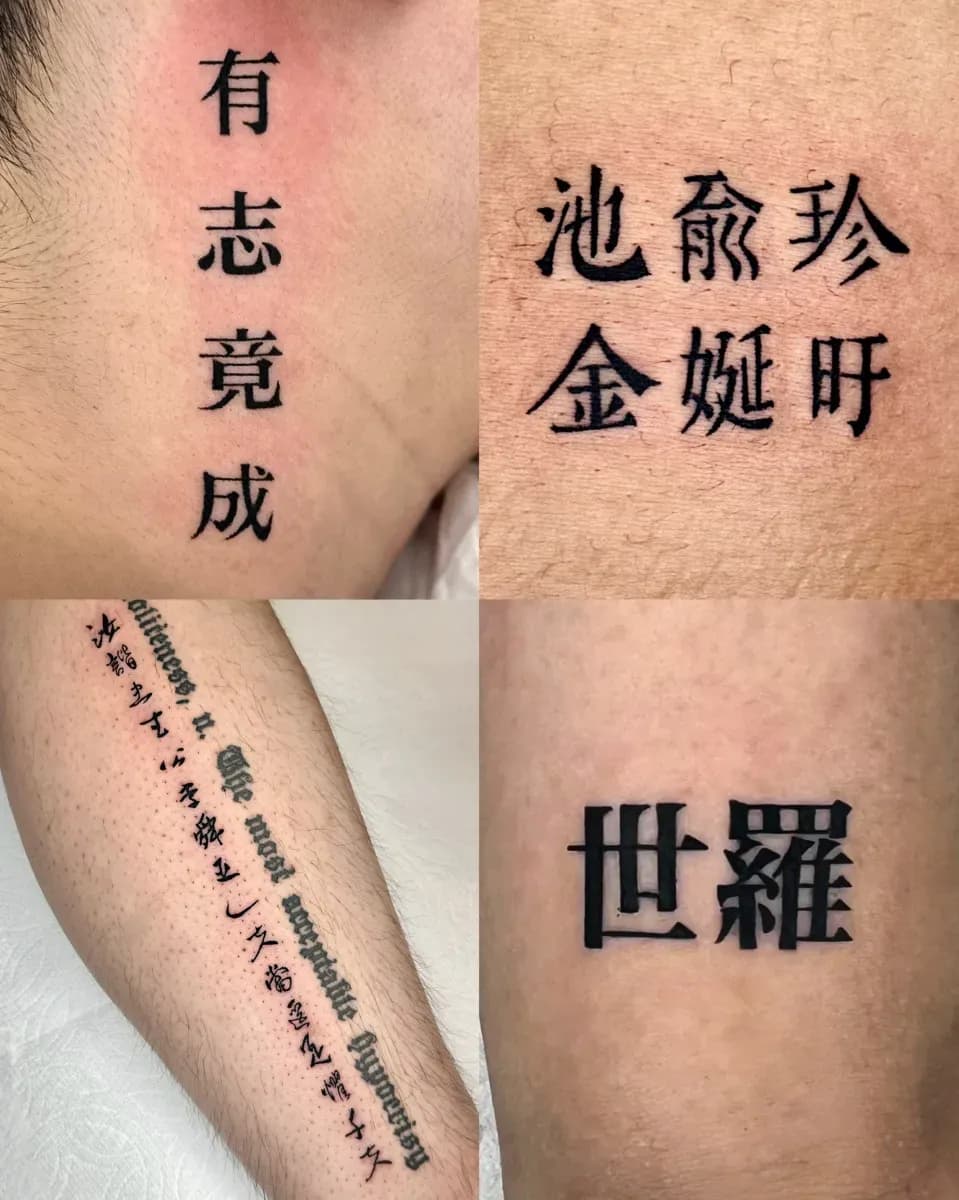 한자타투 레터링타투 - 1