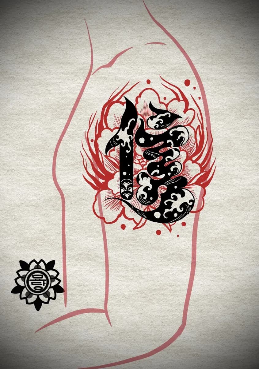 묘당타투 문자도 - 1