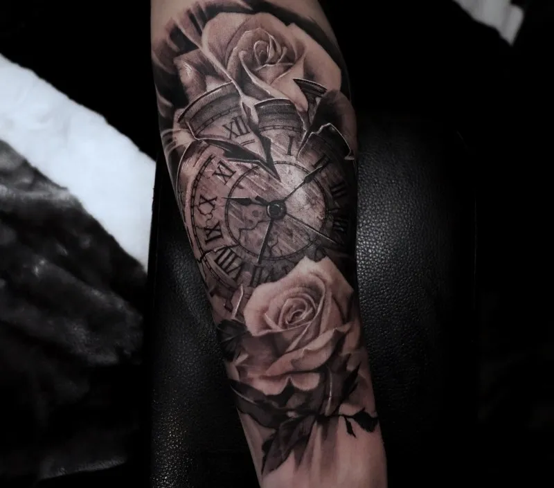 시계장미블랙엔그레이