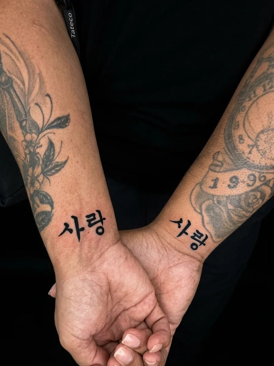 커플타투 레터링