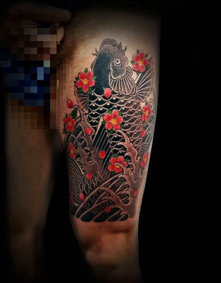 노잔디 타투 - 허벅지 이레즈미