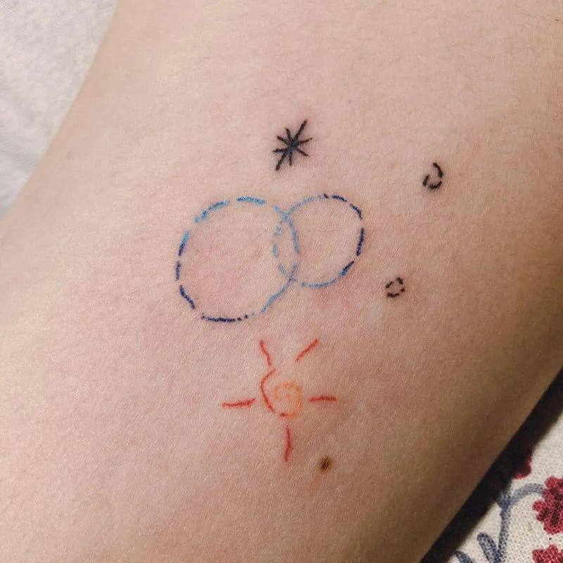 풍경타투 바다타투 해타투