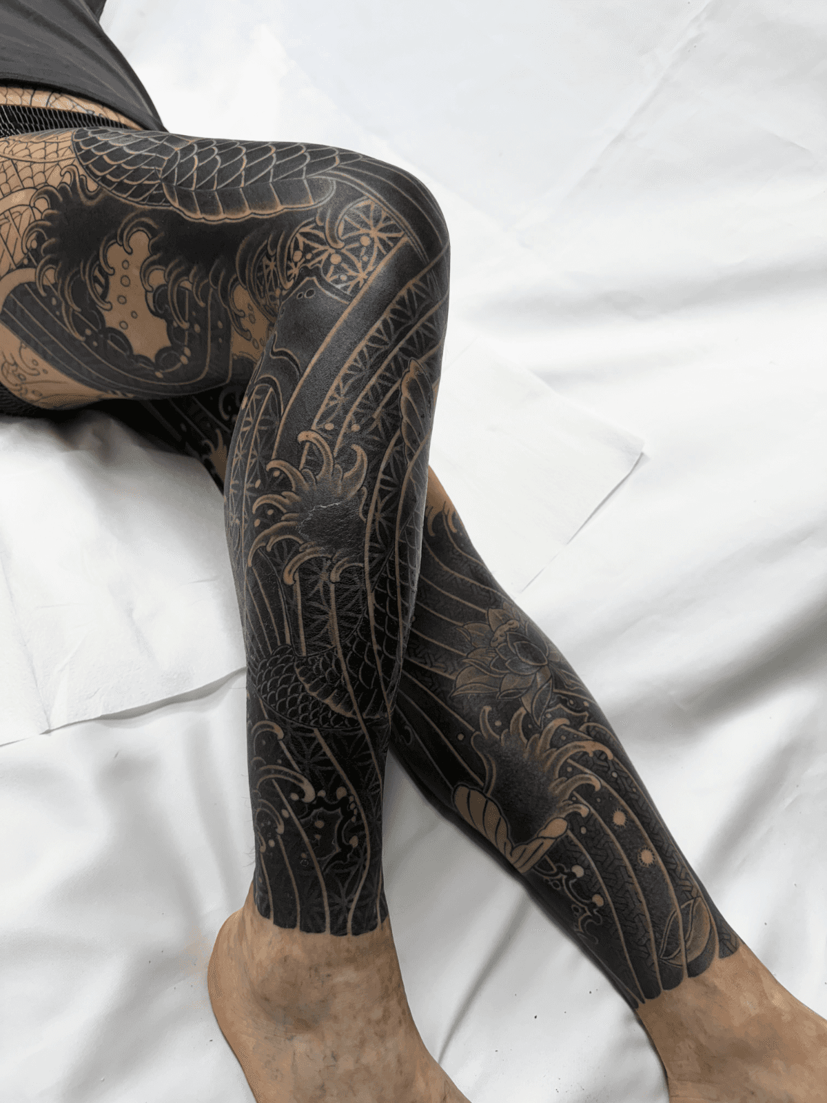 Japanese leg sleeve tattoo 인천타투 부천타투 제로타투