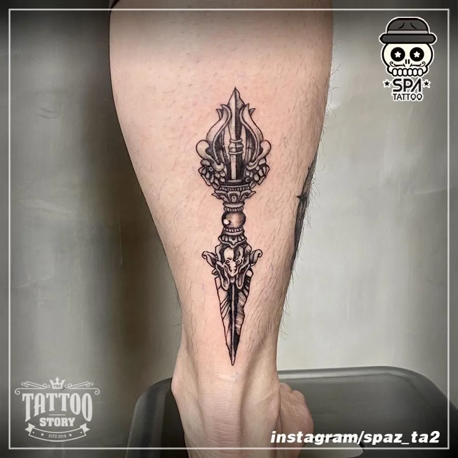 종아리 금강저 타투 - 1