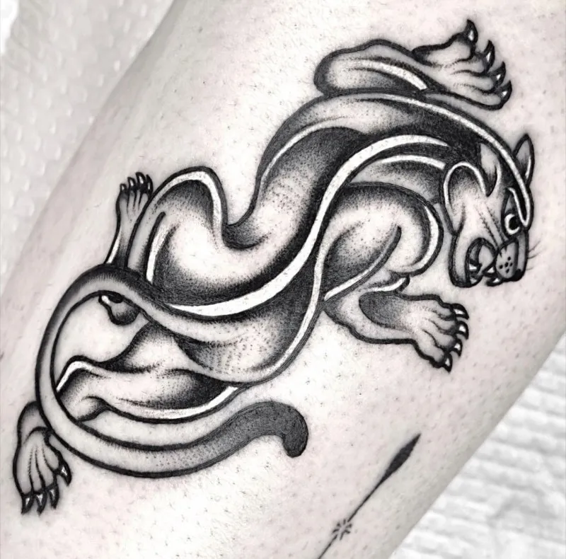 블랙스쿨 올드스쿨 블랙팬서타투