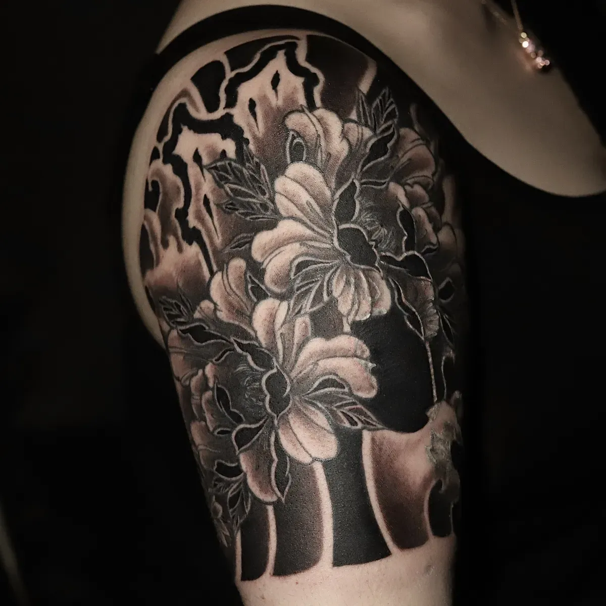 목단 반팔 커버업