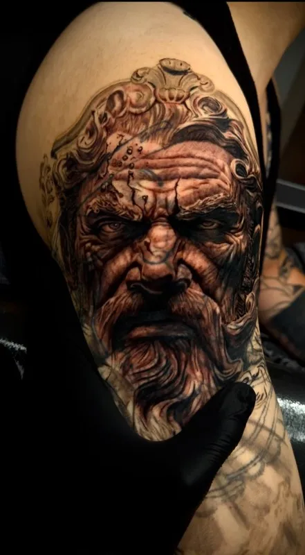 포세이돈타투 커버업 신화타투