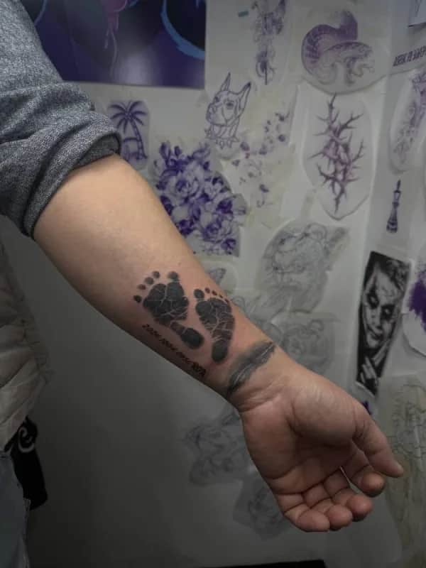 아기발도장타투 발도장타투(레터링제외)