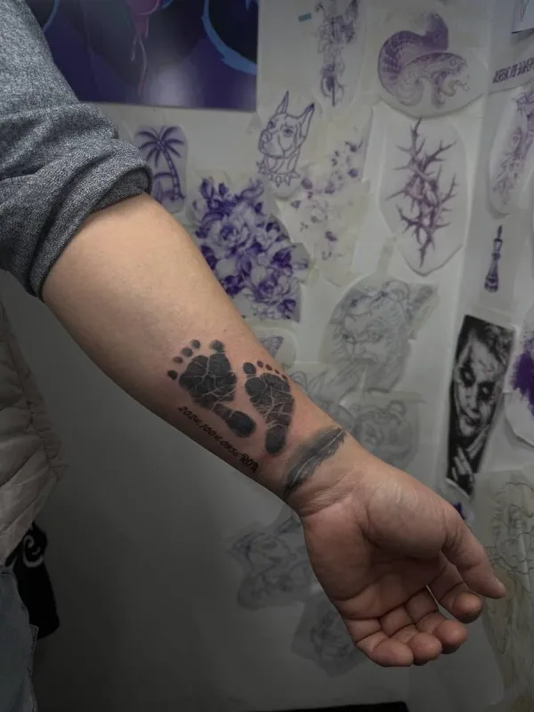 아기발도장타투 발도장타투(레터링제외)