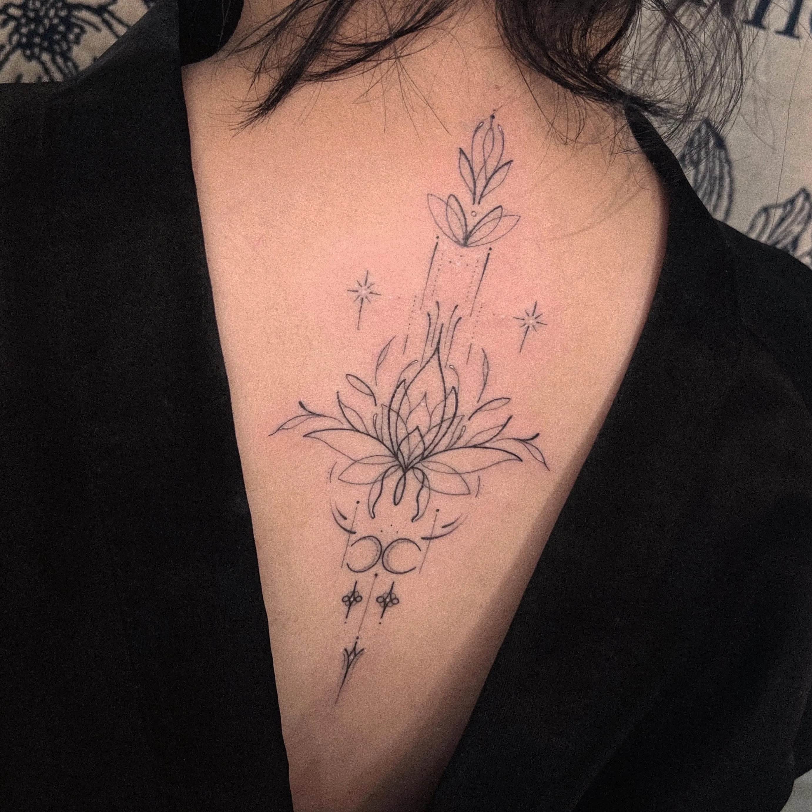 여자 등 오너먼트 울산타투