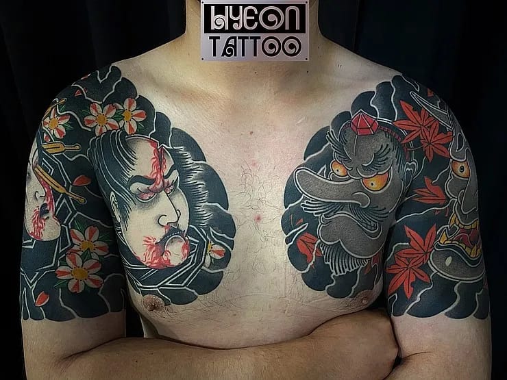 양가슴반팔