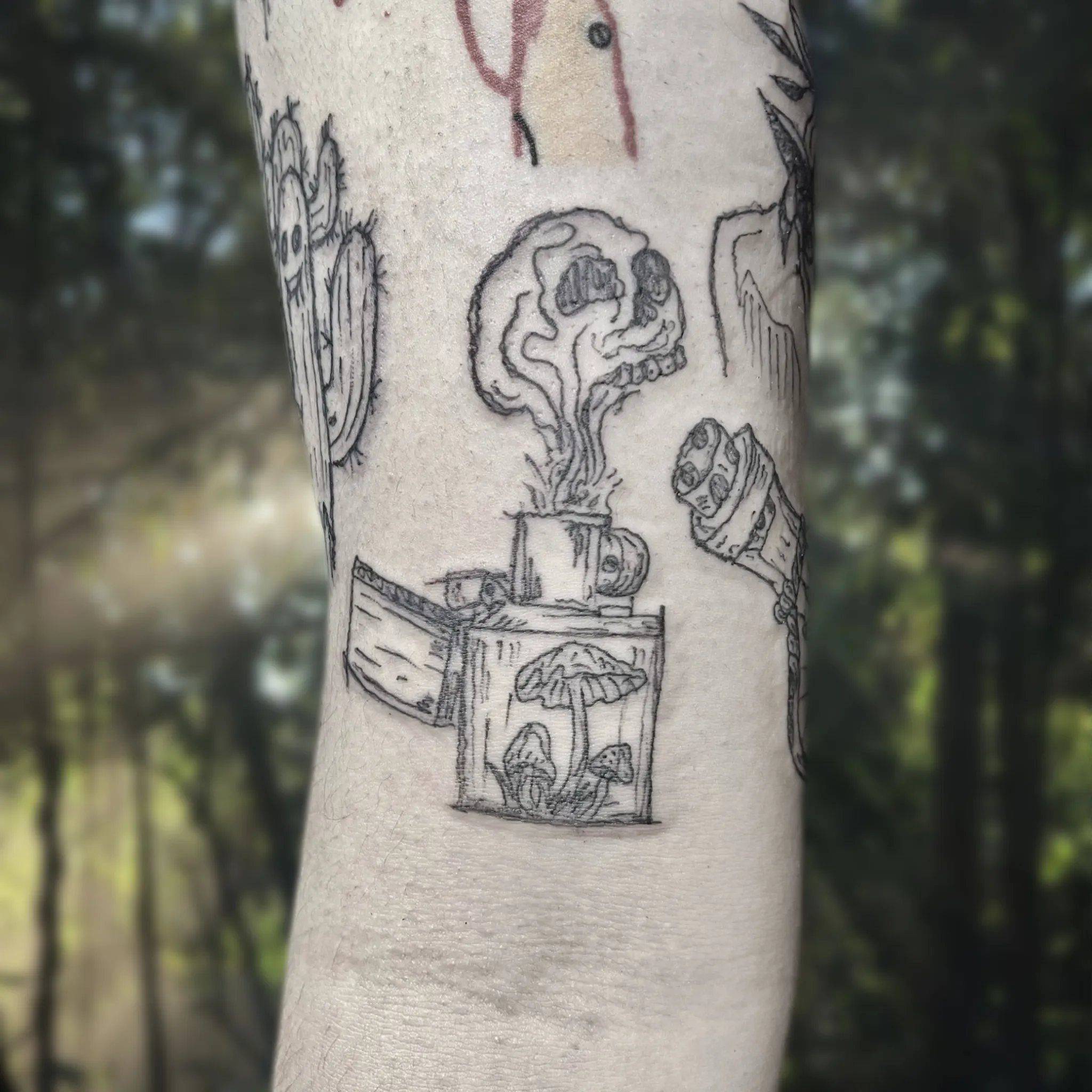 부산 해골 타투 - 1