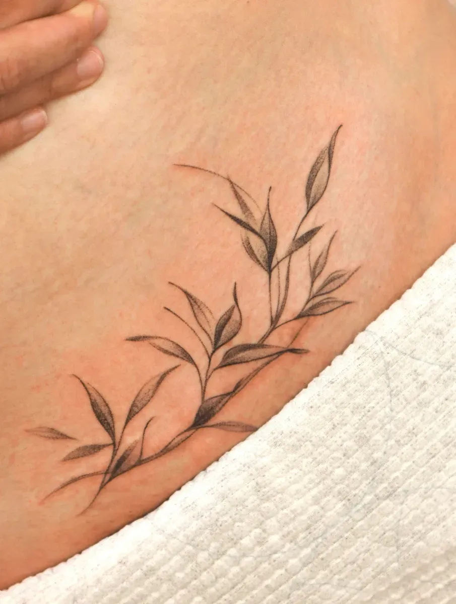 커버업 잎사귀🌿 나뭇잎 잎 예쁜 감성, 나비, 꽃 자연🤍 라인, 레터링 - 1