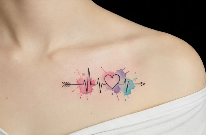 선과 색이 만난 타투