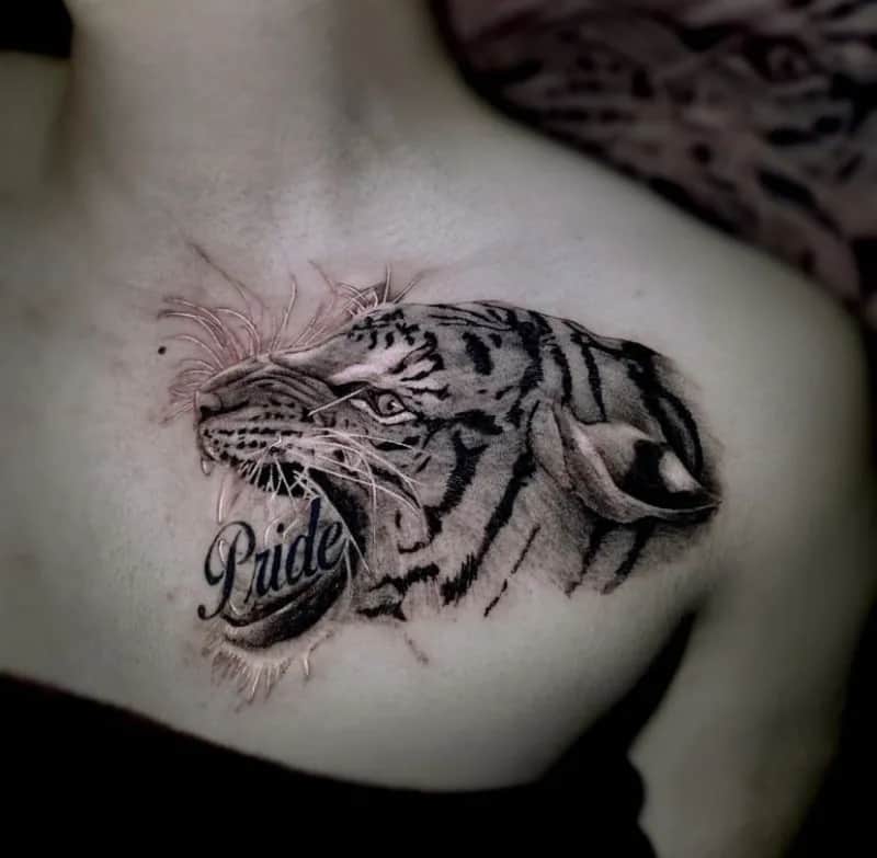 부산타투 서면타투 호랑이타투 맹수타투 블랙엔그레이 가슴타투 블랙워크