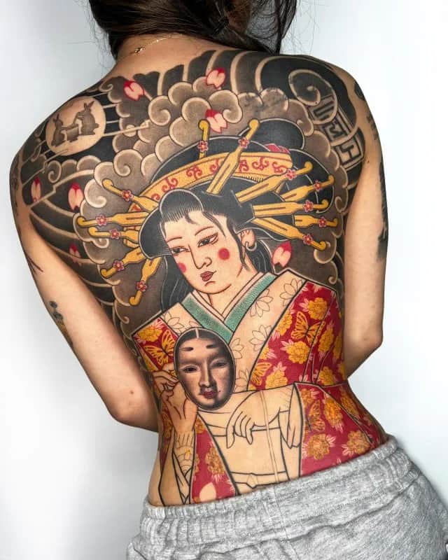 게이샤타투 이레즈미등판 여자이레즈미 부천타투 인천타투 시흥타투 japanesetattoo