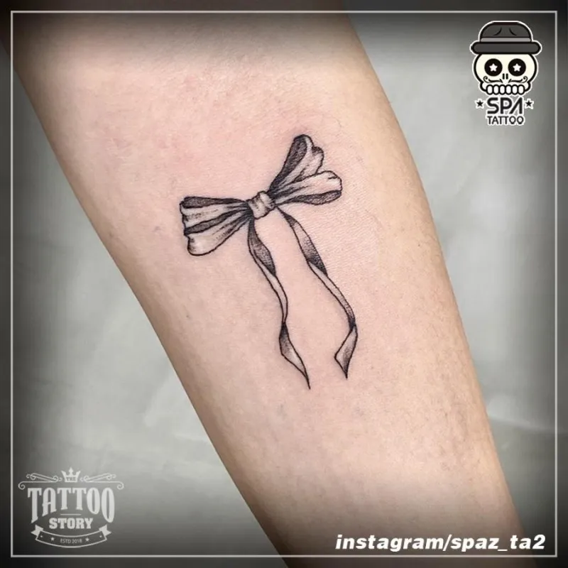 리본 미니 감성 타투 - 1