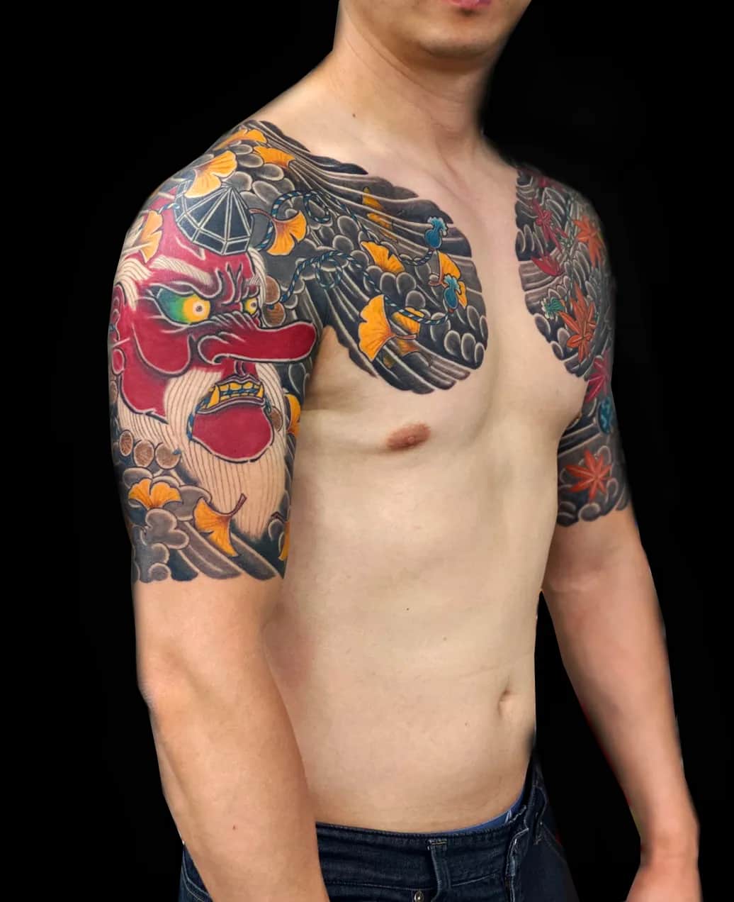 노잔디 타투 - 가슴 반팔 이레즈미