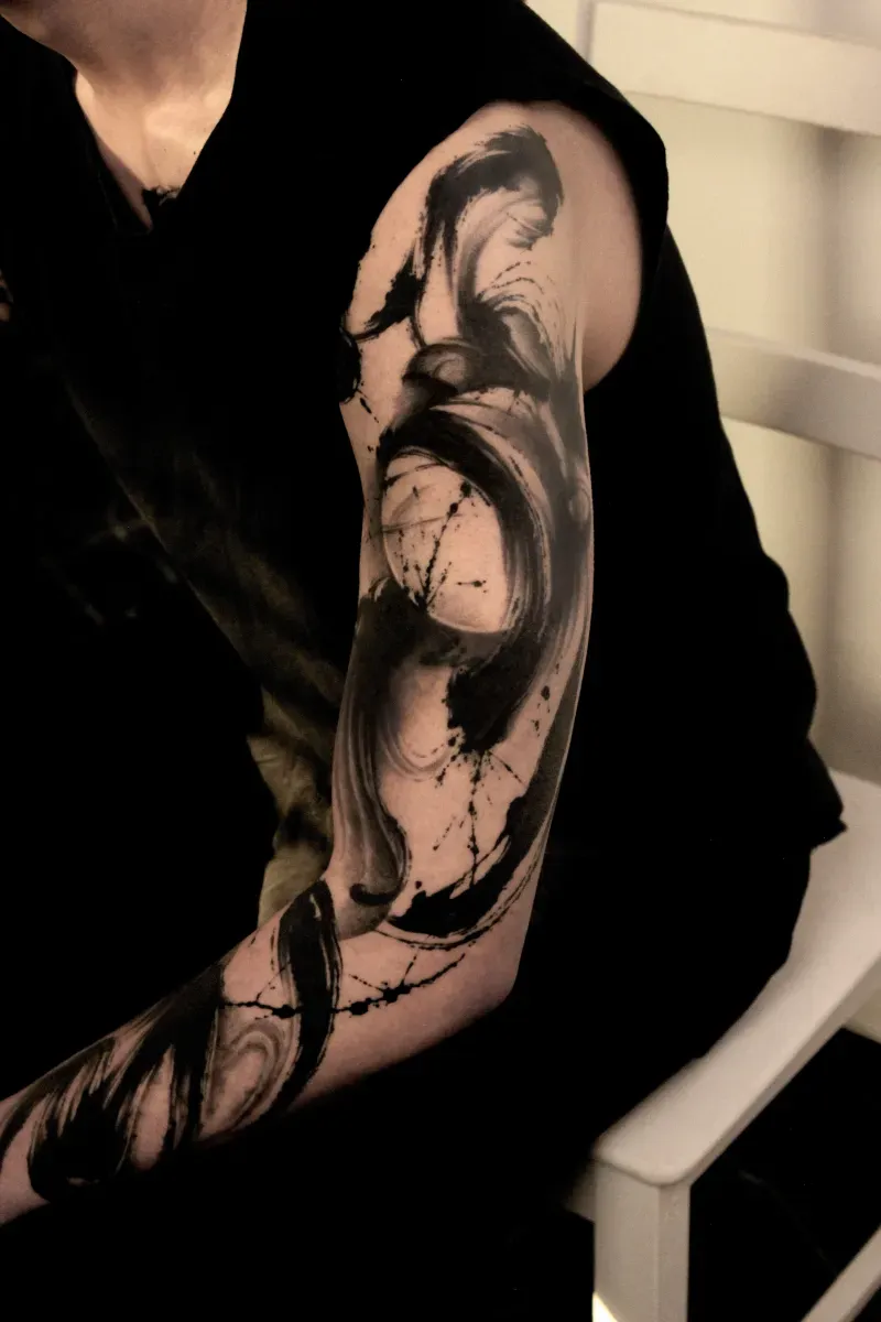 붓터치타투, 동양화타투, 오리엔탈타투, 긴팔타투